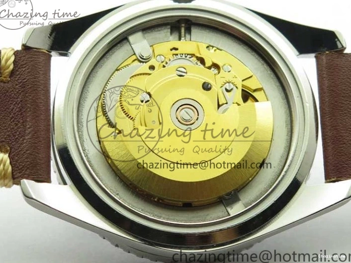 0225 Vintage Seamaster 300 No Date SS B12 Black Dial On Brown Leather Strap A2836 (Free Nylon Strap) Comfortable 7912